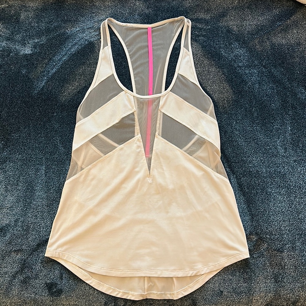 Lululemon If You’re Lucky white tank top size 6